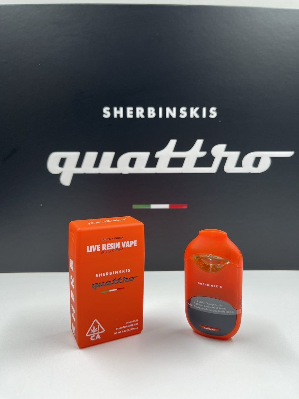 Sherbinskis Quattro 2G Disposable - Live Resin Disposable 1 Sherbinskis quattro 2g disposable